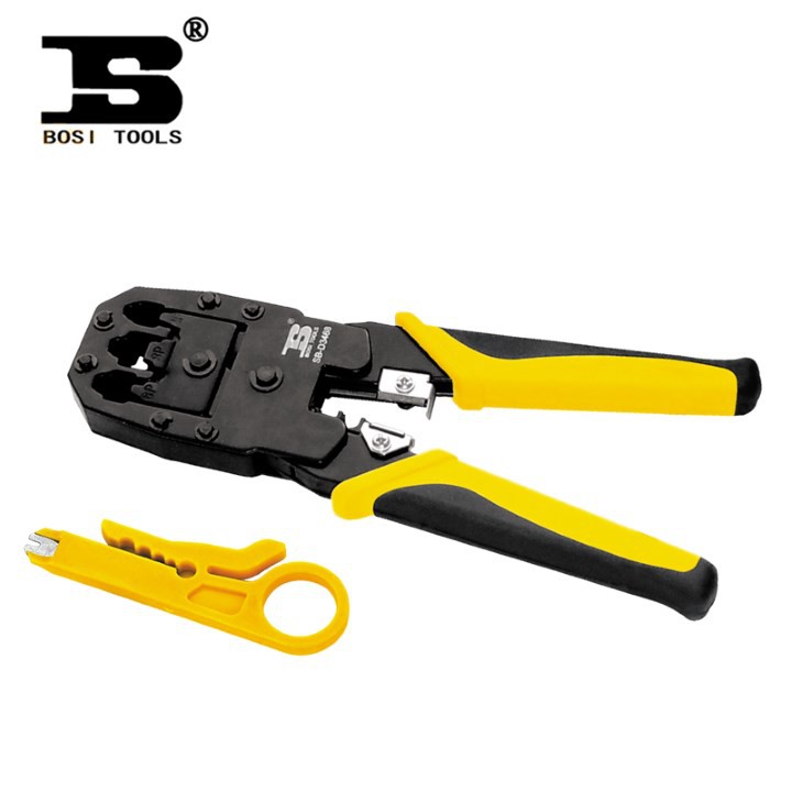 [Mã Elflash5 Giảm 20K Đơn 50K] Kìm Nhấn Mạng Bosi Tool Bs433468 4P / 6P / 8P - Kìm Mạng, Kím Bấm Đầu Dây Mạng