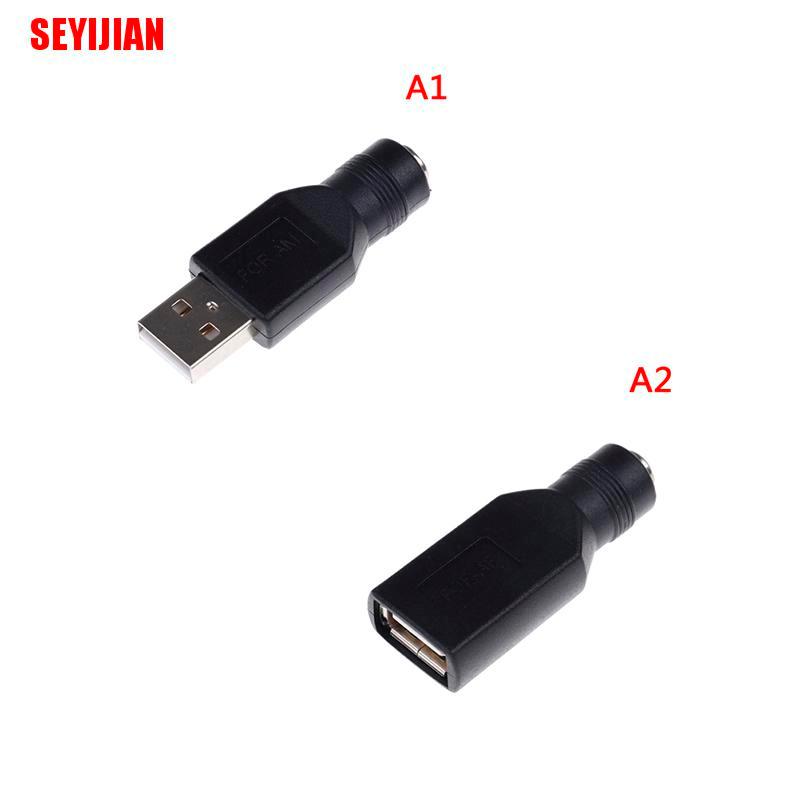 Đầu Chuyển Đổi 5V 5.5X2.1Mm Dc Usb 2.0 Chuyên Dụng Cho Laptop