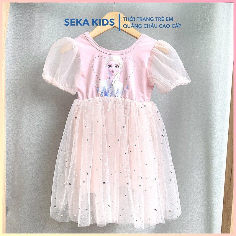Váy cho bé gái váy Elsa đầm công chúa Elsa ngắn tay đẹp đáng yêu cho bé SEKA 2102.24.CS138