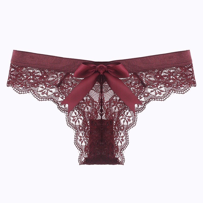 Q02 Quần Lót Nữ Ren KATHY BRA Lọt Khe Đính Nơ Sexy Quyến Rũ Chuẩn QC Cao Cấp Co Dãn tốt Kháng Khuẩn