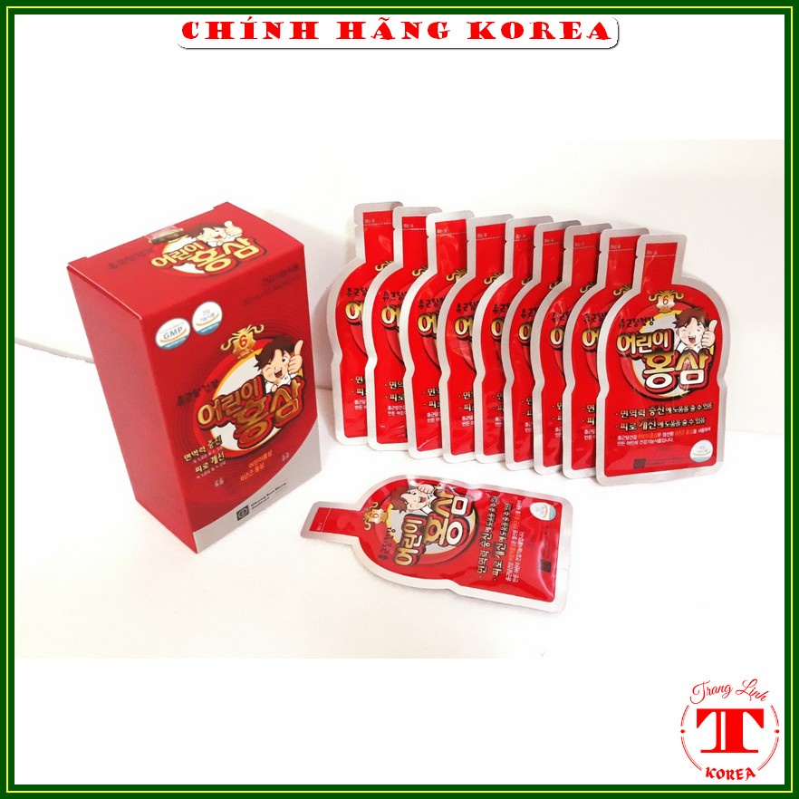 Hồng sâm baby ngón tay hàn quốc, hộp 30 gói - Nước sâm trẻ em Chong Kun Dang chính hãng, tranglinh