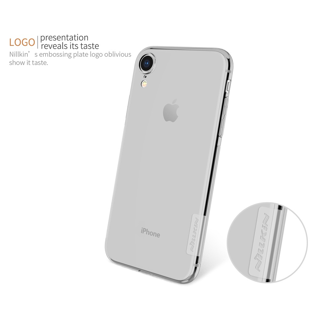 Ốp lưng iPhone XR 6,1 inch dẻo silicone chính hãng Nillkin Nature TPU Cas