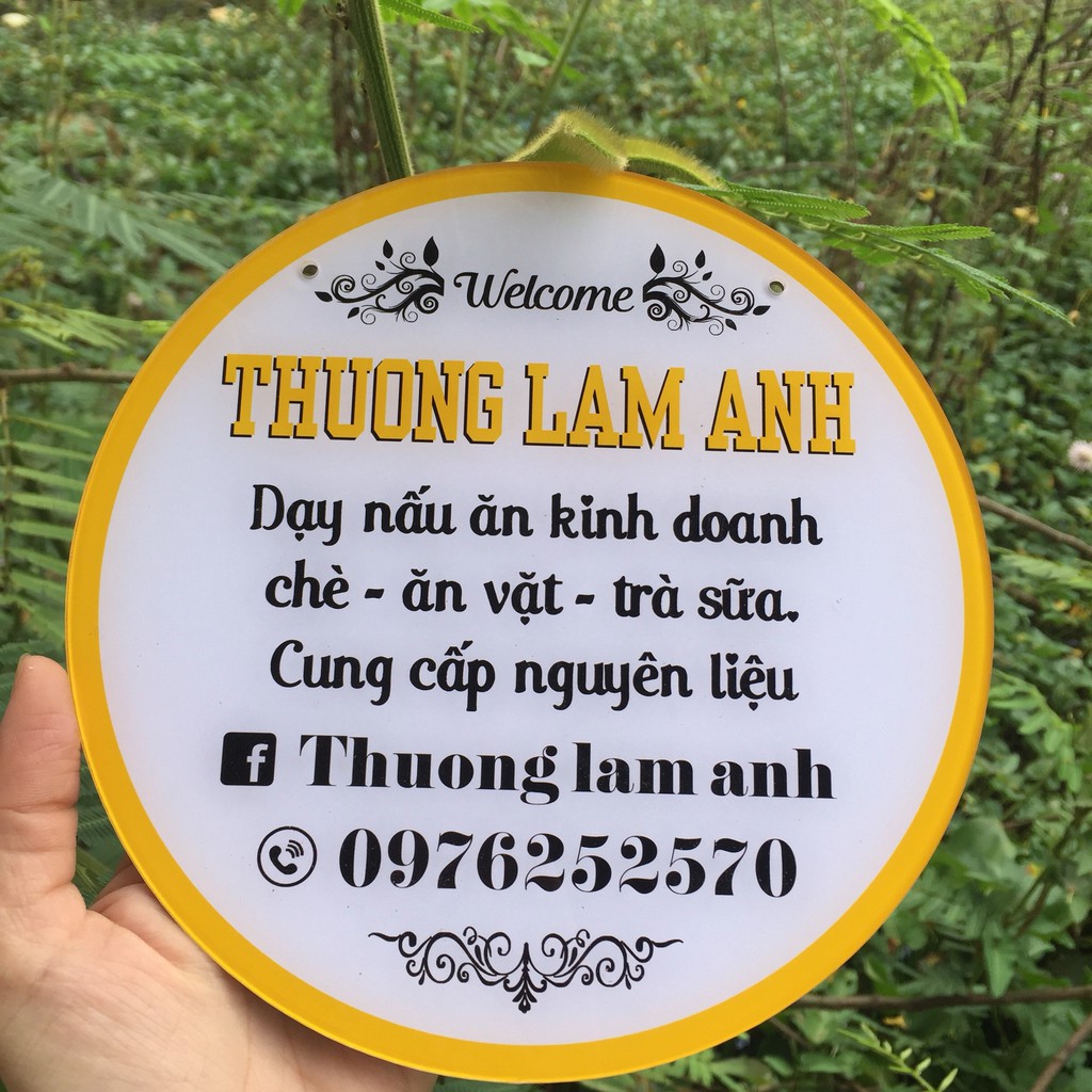 mẫu biển quảng cáo tròn