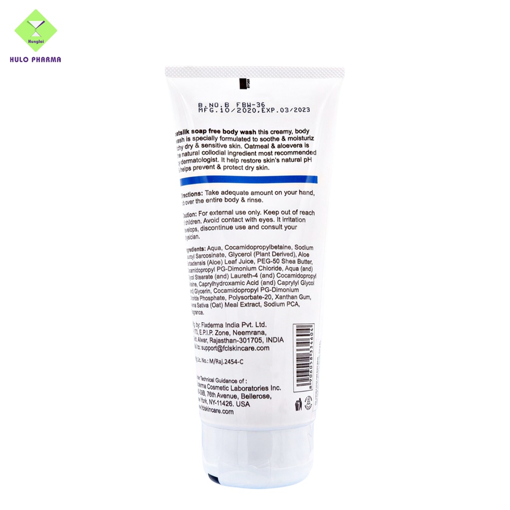 Sữa Tắm Dưỡng Ẩm Mềm Mịn Da Chống Lão Hóa Da FCL Oatsilk Soap Free Body Wash 200 - 400 ml