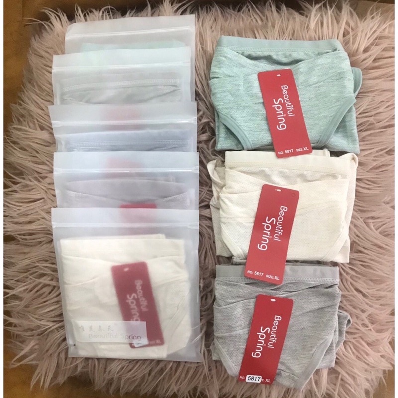 Quần Chip Bầu Chất Cotton mềm thoáng cạp chéo Cho Mẹ Bầu
