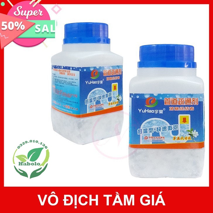 [HCM][GIÁ SỈ] Combo 2 hộp BỘT thông tắc cống, bồn cầu CỰC MẠNH