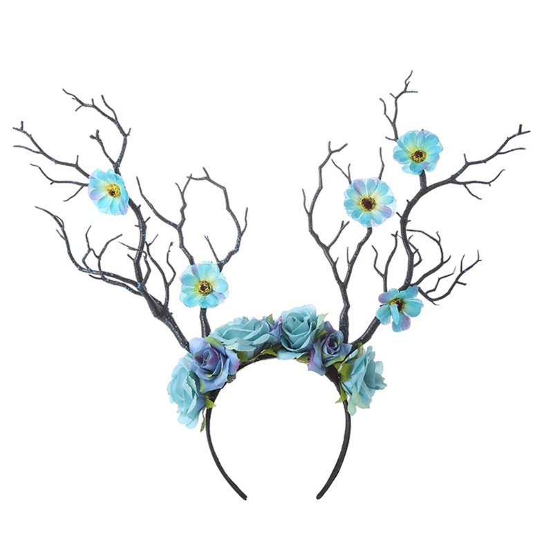 Vòng Hoa Cài Tóc Hình Sừng Hươu Dùng Làm Đạo Cụ Chụp Ảnh Cưới