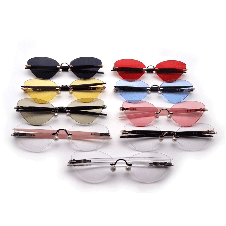 Kính râm mắt mèo không gọng màu sắc thời trang Samjune