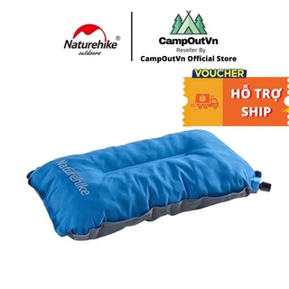 Naturehike gối ngủ naturehike campoutvn đồ cắm trại du lịch gối xếp hơi gấp tự bơm campout A199