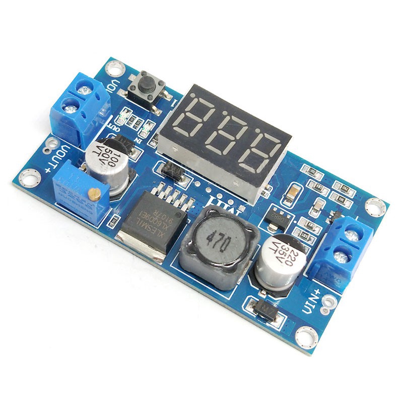 DC-DC XL6009 Digital Step up Mô-đun cấp nguồn Có thể điều chỉnh 4,5-32V đến 5-52V Bộ điều chỉnh điện áp tăng cường với Vôn kế LED