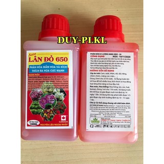 SIÊU LÂN ĐỎ 650: PHÂN HÓA MẦM HOA VÀ KÍCH THÍCH RA HOA CỰC MẠNH LỌ 100ml.