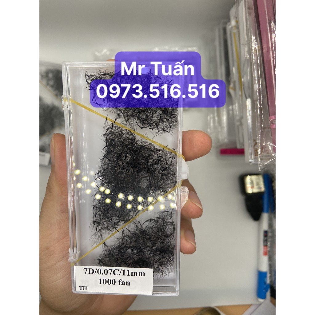 MI FAN 7D HỘP 1000 FAN CONG C-D / DÀY 0,07 - DỤNG CỤ NỐI MI MR TUÂN