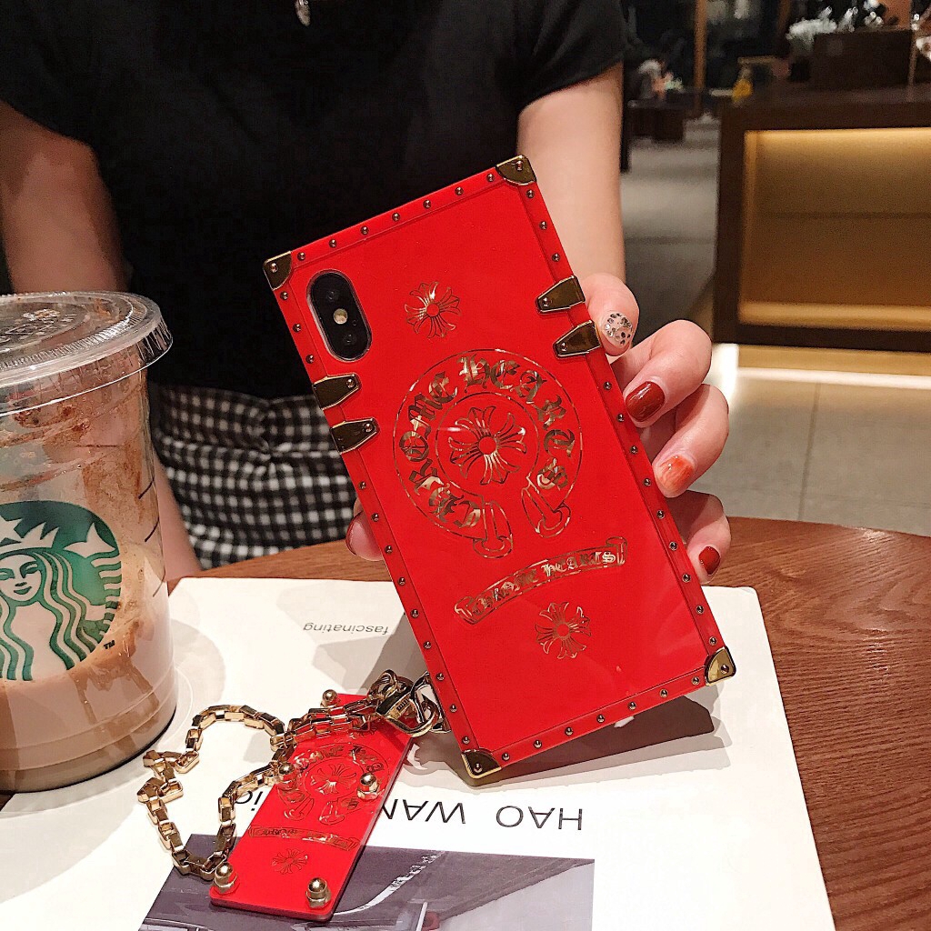 Ốp màu đỏ sang trọng cho iPhone X XR XS Max 8 7 6 6s