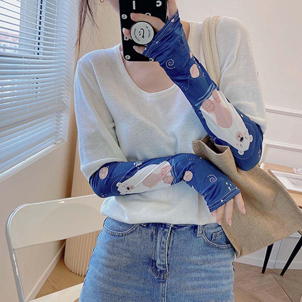Găng Tay Chống Nắng Thoáng Khí Giữ Ấm Kiểu Dáng Dễ Thương Cho Người Đi Xe Đạp