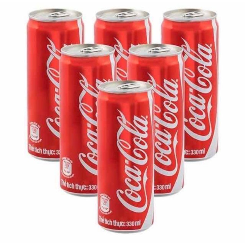 Lốc 6 lon nước coca cola 330ml/lon