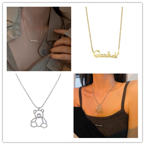 Vòng cổ Hình Gấu May Mắn Phong Cách Hàn Quốc Dành Cho Nữ