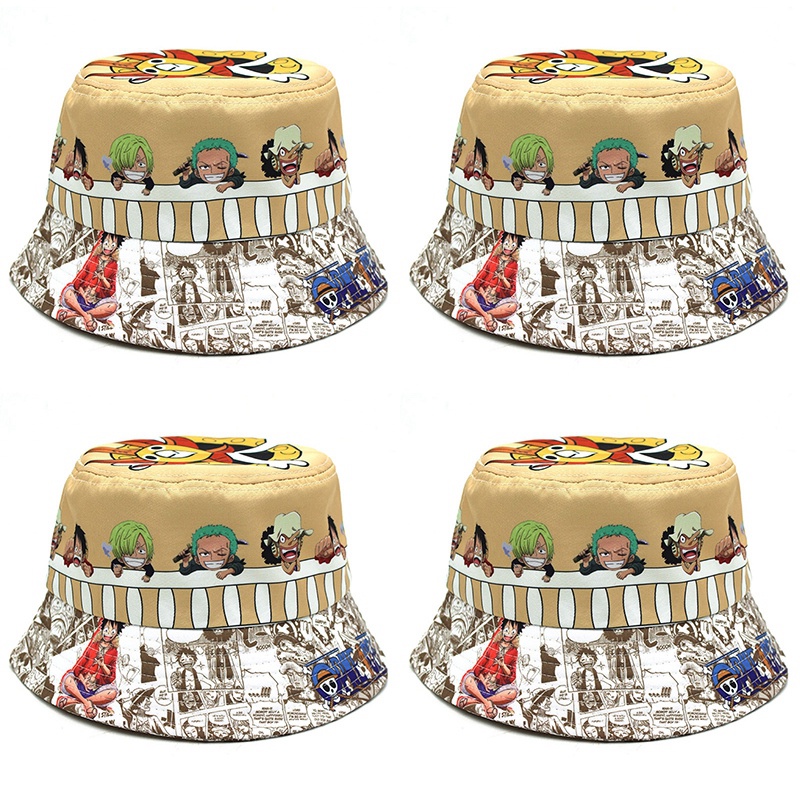 Nón Tai Bèo Chống Nắng In Họa Tiết Hoạt Hình One Piece Thời Trang Mùa Hè Cho Nam Và Nữ