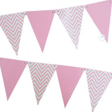 Dây cờ tam giác ép kim nhũ Glitter Triangle Flag Pennant Banner Gold On A String Bunting Decroration For Party