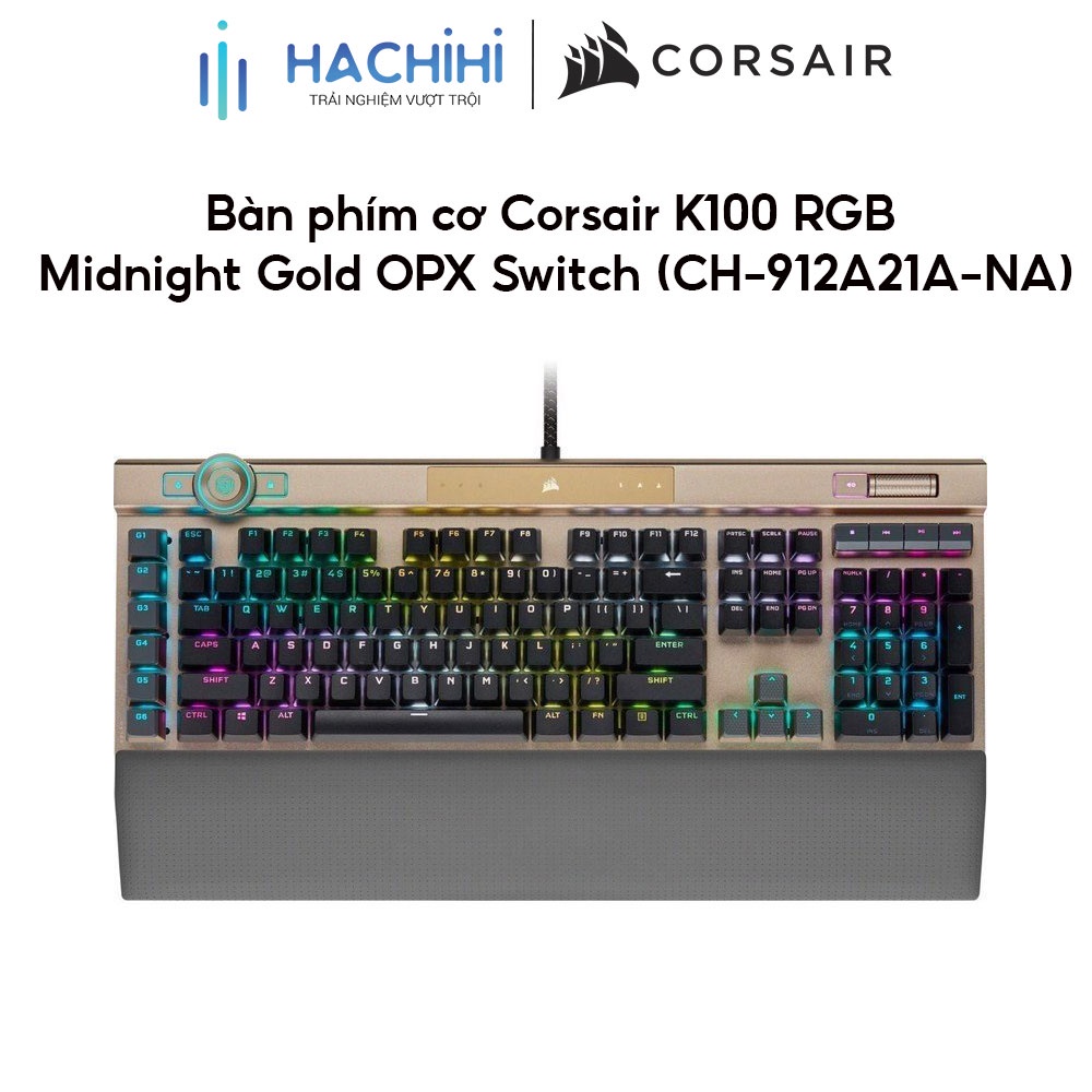 Bàn phím cơ Corsair K100 RGB Midnight Gold OPX Switch (CH-912A21A-NA)