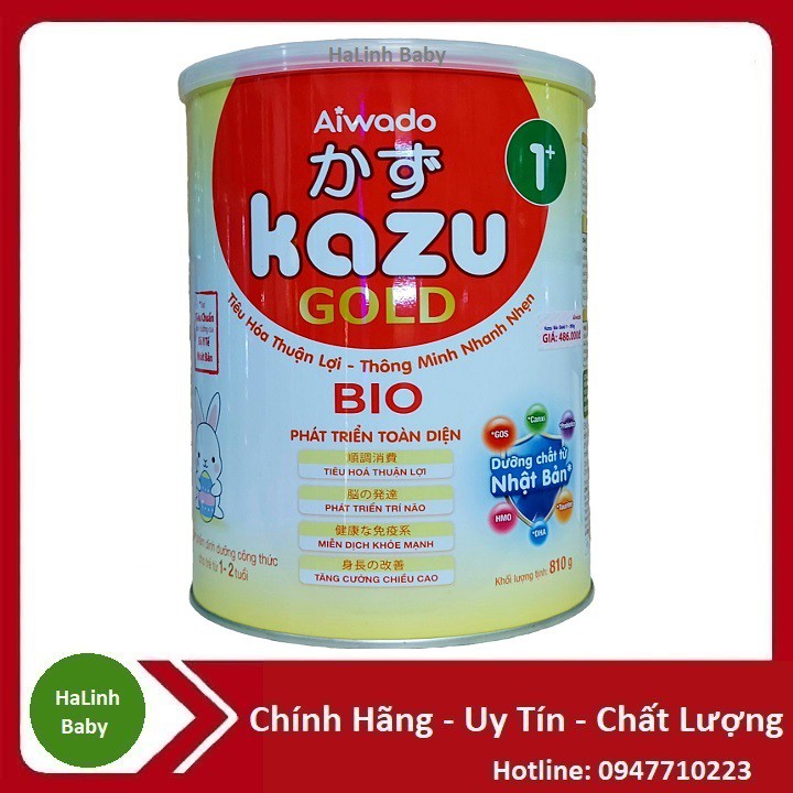 Sữa Kazu gold Bio đủ số 0+ 1+ 2+ 810g [Date 2023]