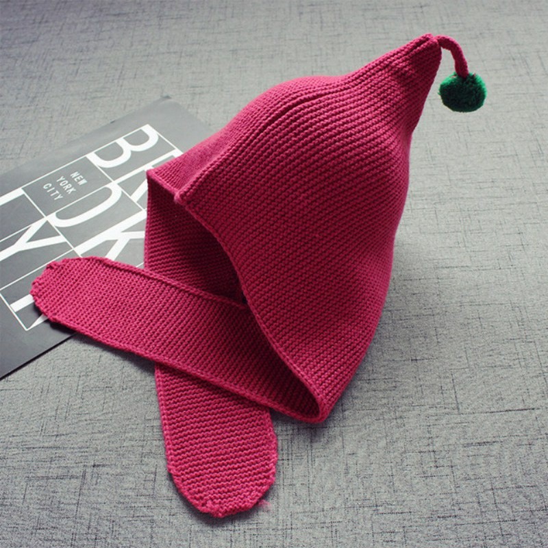 Mũ len đan kèm khăn choàng cổ giữ ấm đáng yêu dành cho bé | BigBuy360 - bigbuy360.vn
