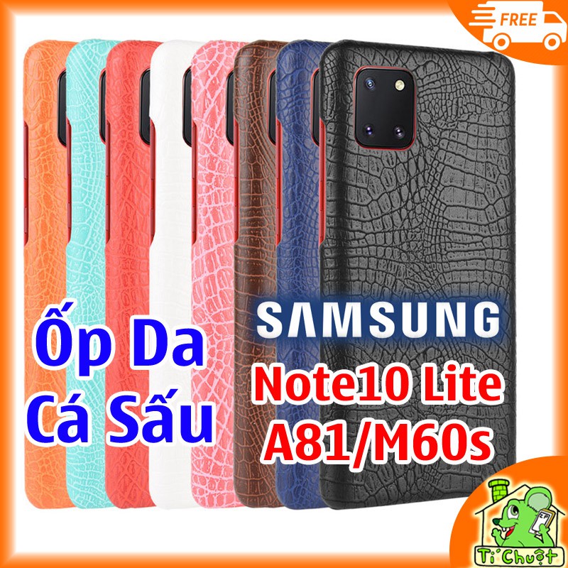 [Cao Cấp] Ốp Lưng Samsung Note 10 Lite A81 M60s Vân Da Cá Sấu