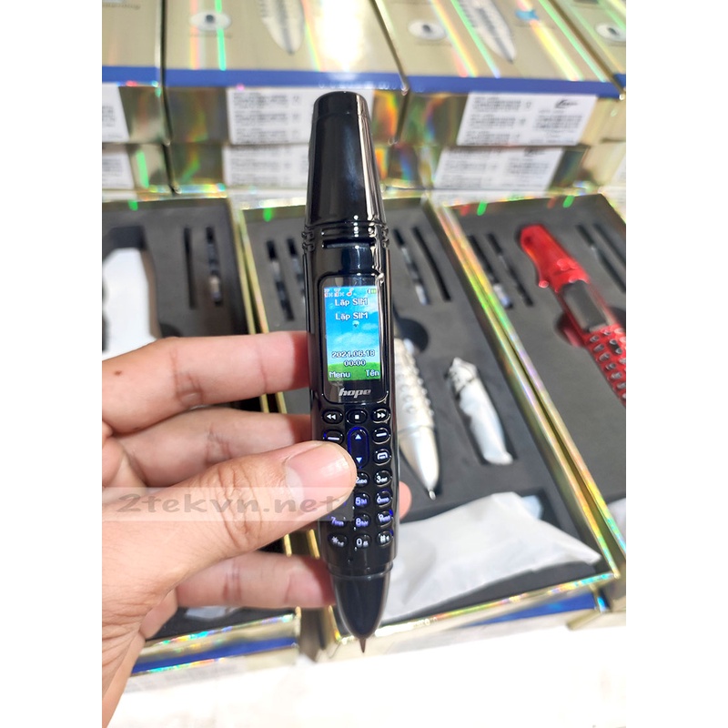 Điện thoại hình cây bút AK 007 siêu nhỏ hỗ trợ 2 sim, thay đổi giọng nói