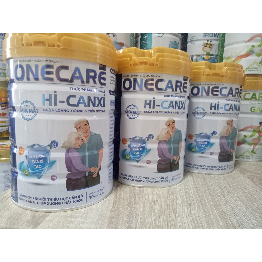 Sữa mát Onecare hi-canxi ngừa loãng xương, tiểu đường dành cho người lớn - lon 900g