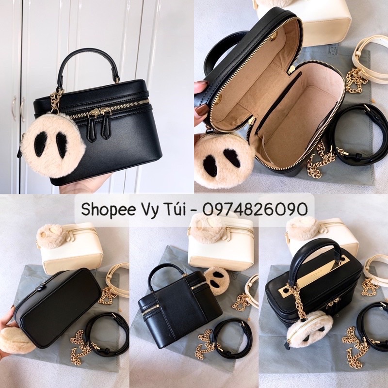 Túi cốp Pê rô có quai cầm kèm cục bông treo túi size 22 x 15cm kèm ảnh thật shop 0057#