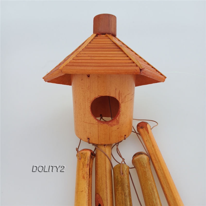 [Dolity2] Chuông Gió Bằng Gỗ Tre Treo Ngoài Trời Cho Sân Vườn, Sân Vườn