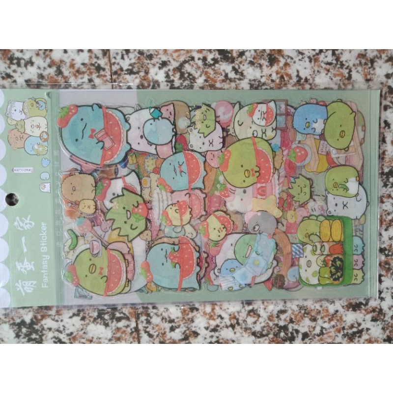 (20 mẫu) Set 6 tấm sticker PET mẫu trong hình lớn cute