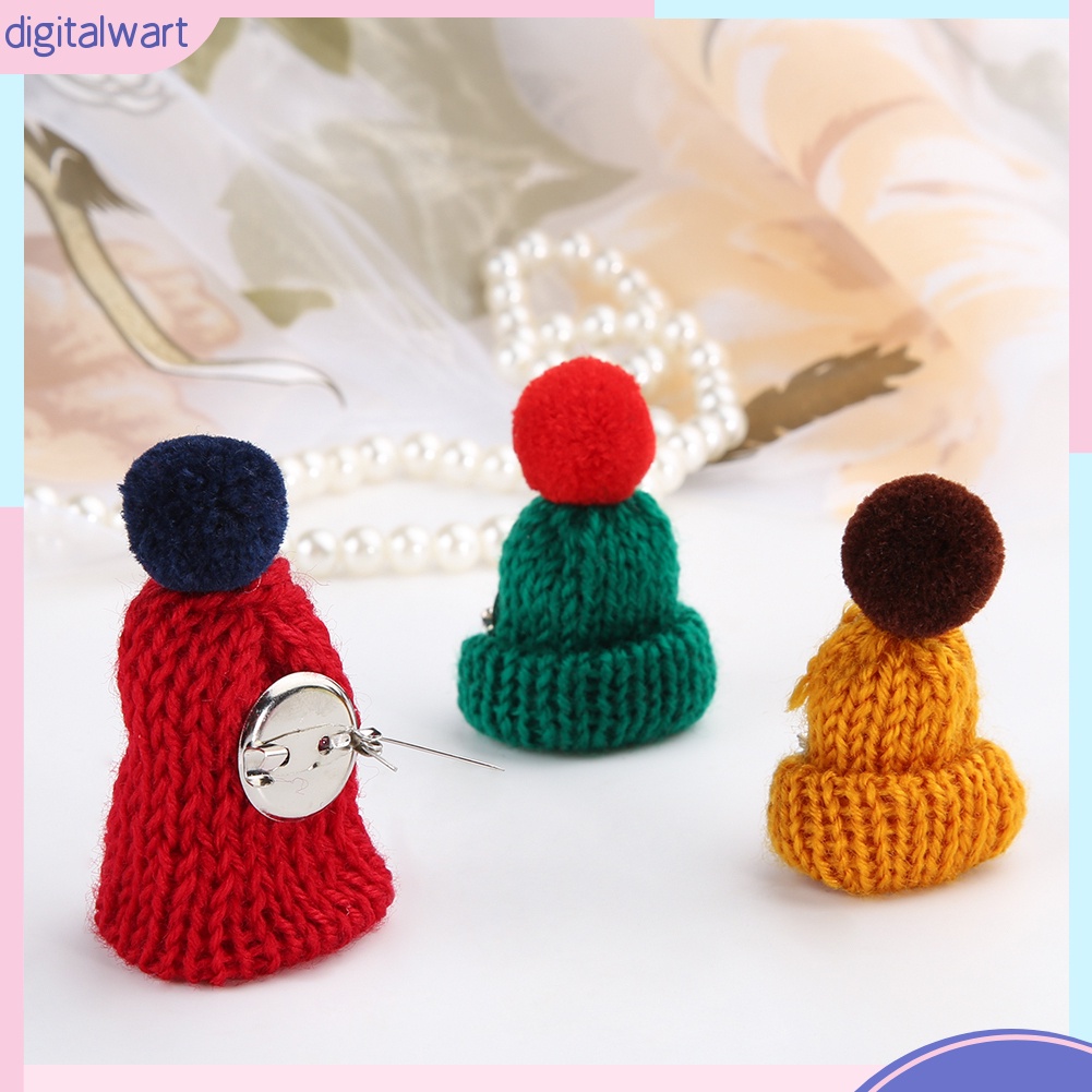 Ghim Cài Áo Hình Nón Len Đính Banh Lông Thời Trang Nữ Tính