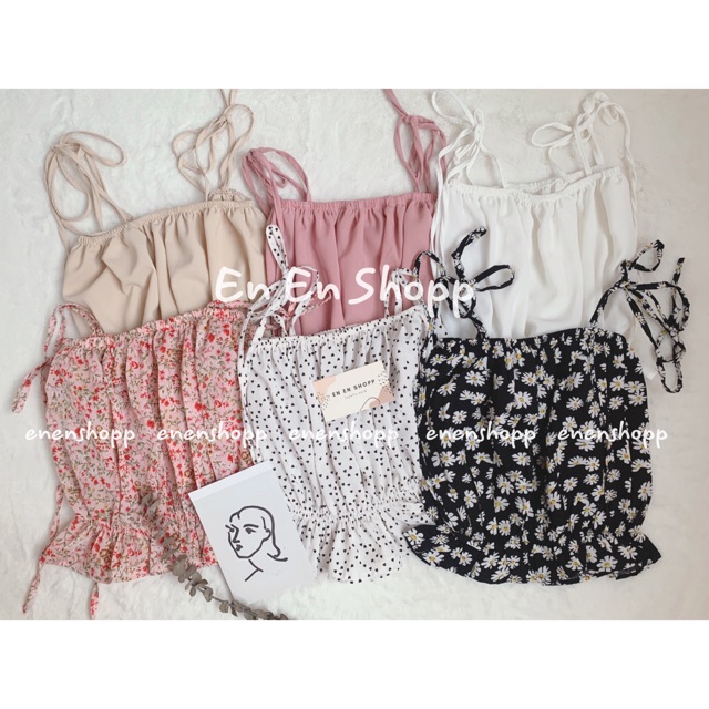 [ẢNH THẬT][CÓ VIDEO] Áo dây nơ croptop(A296)
