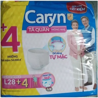Tã quần Caryn L28/M32 [ Tặng 2 miếng ] mỏng nhẹ chống tràn