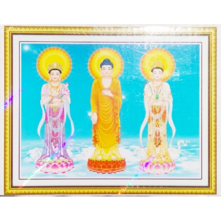 Tranh Đính Đá ABC 3D Tây Phương Tam Thánh DF2347 (Tranh Tự đính) KT:118X90cm