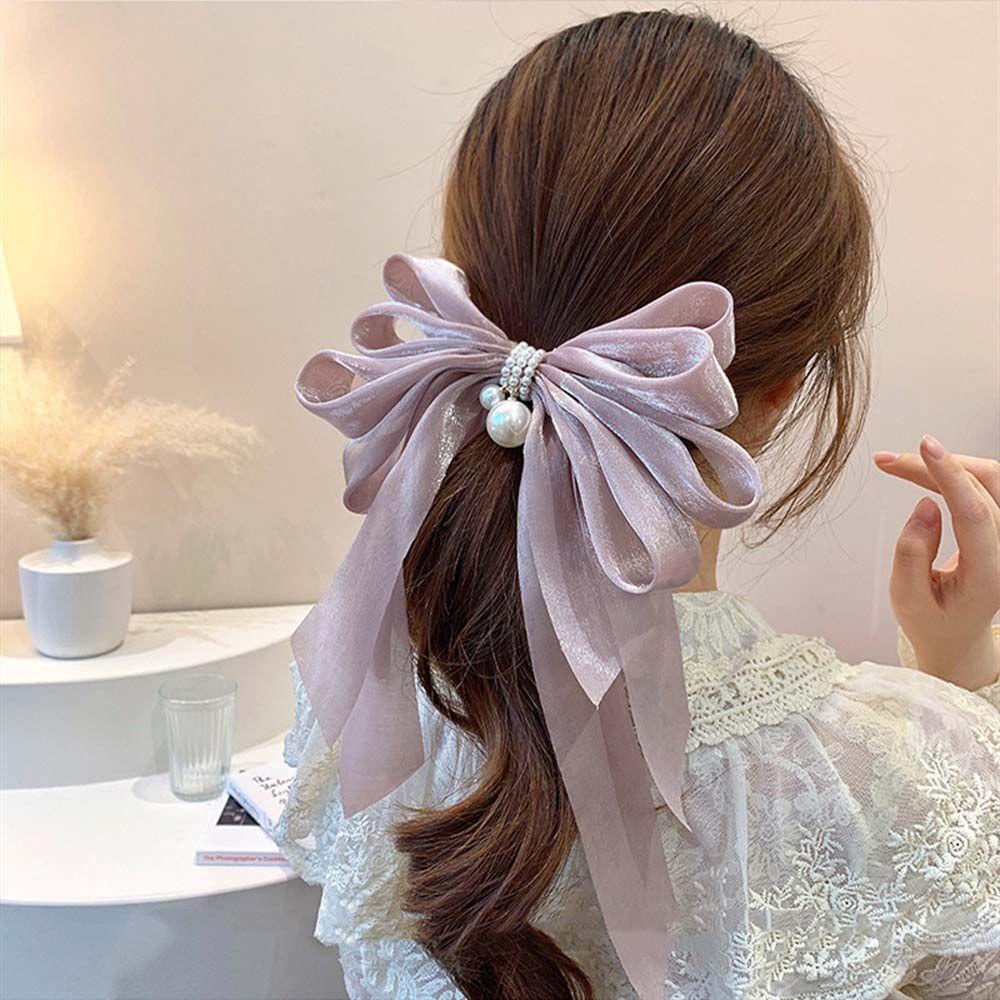 Kẹp Tóc Đuôi Ngựa VANES1 Màu Trơn Thanh Lịch Dành Cho Nữ