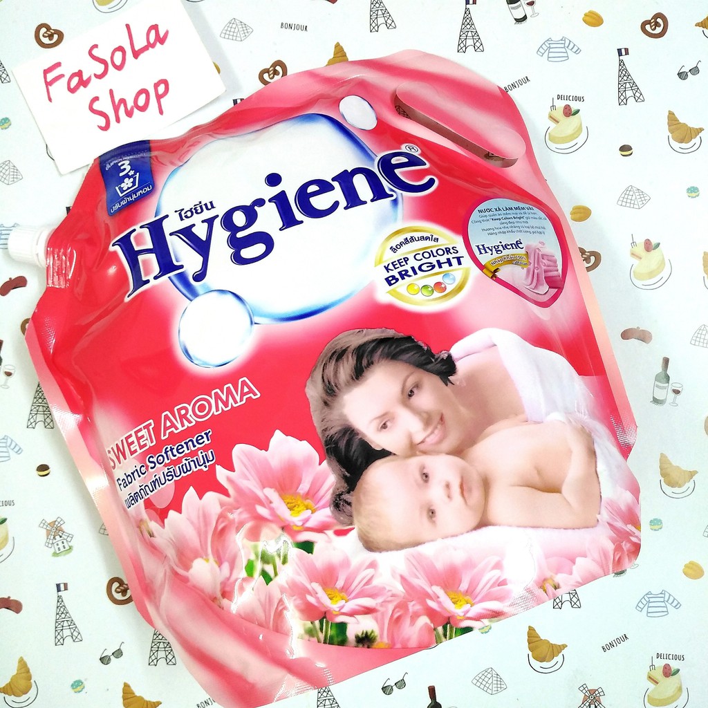 Nước xả vải HYGIENE Thái Lan 1800ml các màu 🇹🇭 xả quần áo, thơm, hồng, đỏ, xanh, tím, trắng