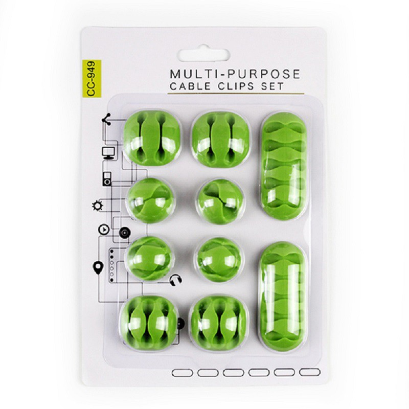 Bộ 10 nút kẹp giữ dây cáp sạc, dây chuột máy tinh và các loại dây khác | BigBuy360 - bigbuy360.vn