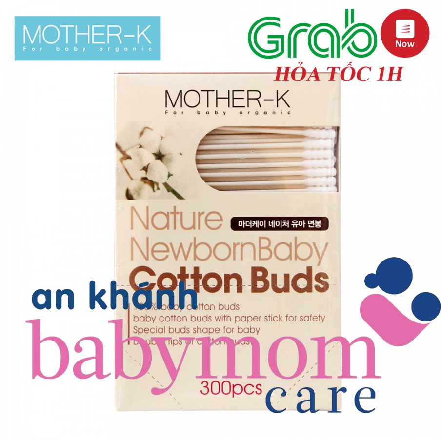 TĂM BÔNG SƠ SINH 1 ĐẦU XOẮN MOTHER-K HÀN QUỐC (300C)