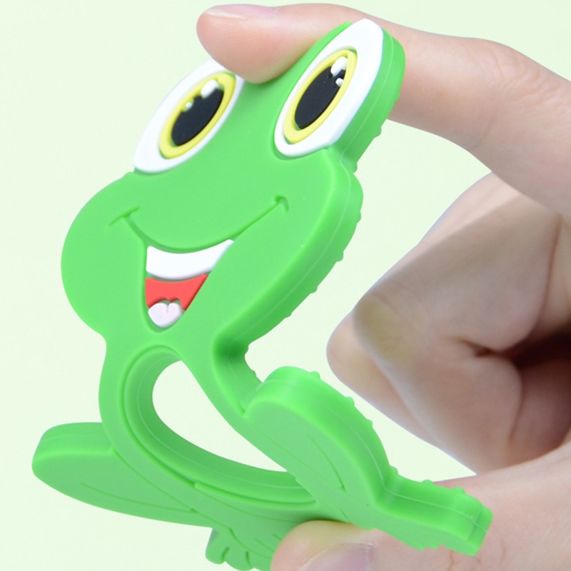 Đồ Chơi Ngậm Nướu Bằng Silicon Hình Ếch Hoạt Hình Dành Cho Bé