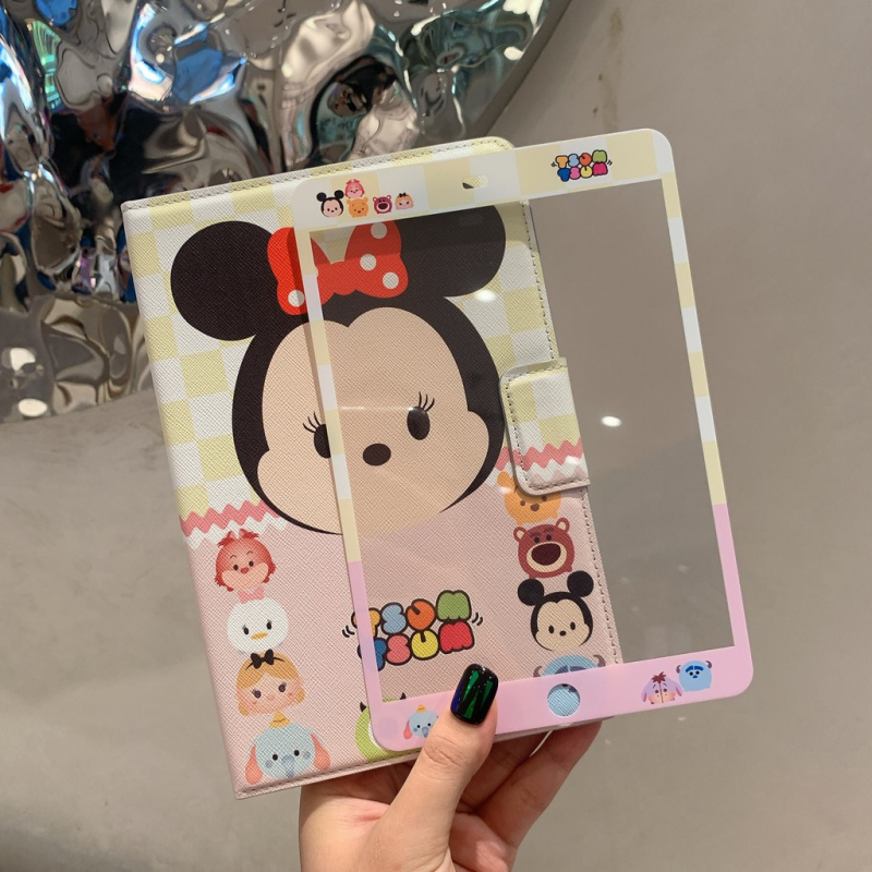 Set Kính Cường Lực Họa Tiết Chuột Mickey Dễ Thương Cho Ipad Pro 9.7 Inch Ipad Pro Air 2 2017 2018