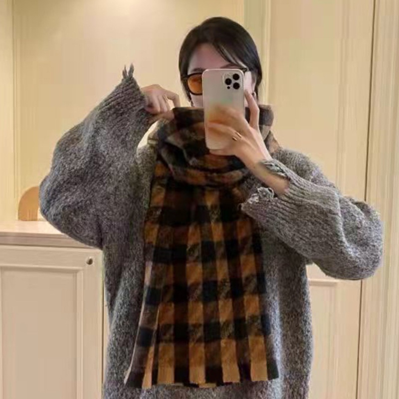 Khăn Choàng Len Tartan Mềm Mại Giữ Ấm Mùa Đông Cho Nam Và Nữ