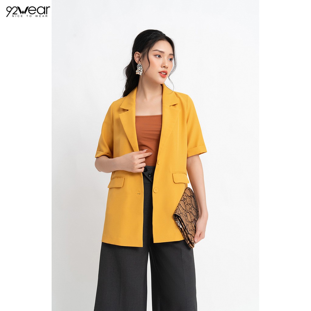 Áo sơ mi nữ công sở 92WEAR 3 MÀU, đủ size, cổ bẻ AOW1192 | BigBuy360 - bigbuy360.vn
