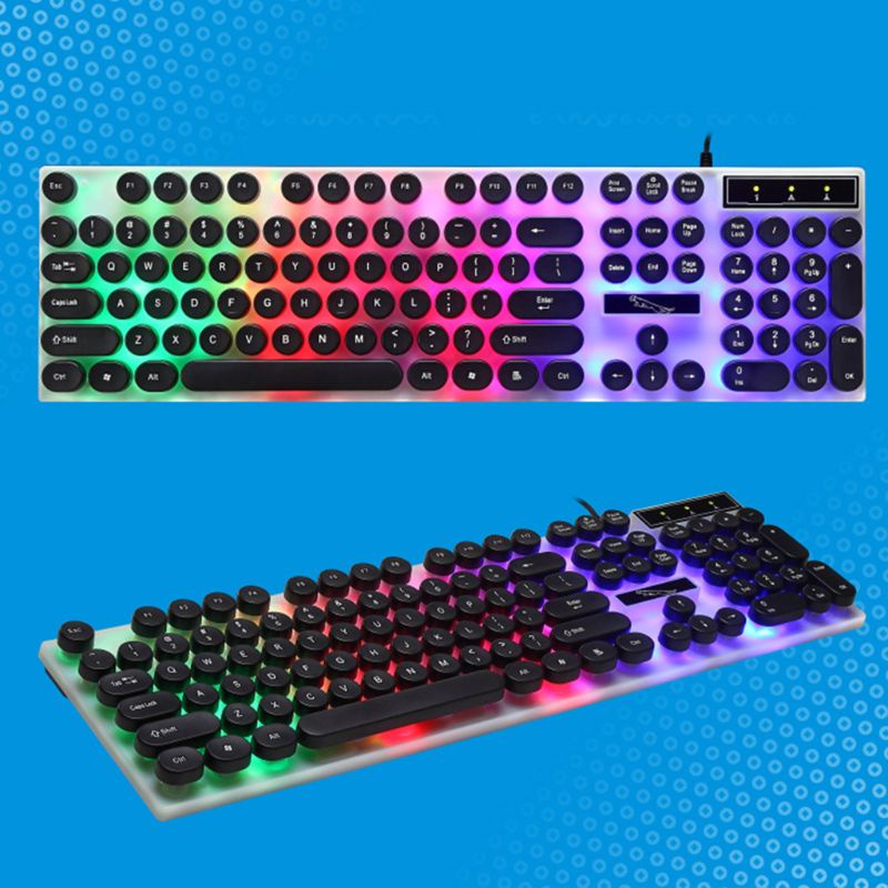 Bàn Phím Máy Tính PC 104 Chống Nước / Bụi Bẩn Có Đèn Nền Tiện Dụng