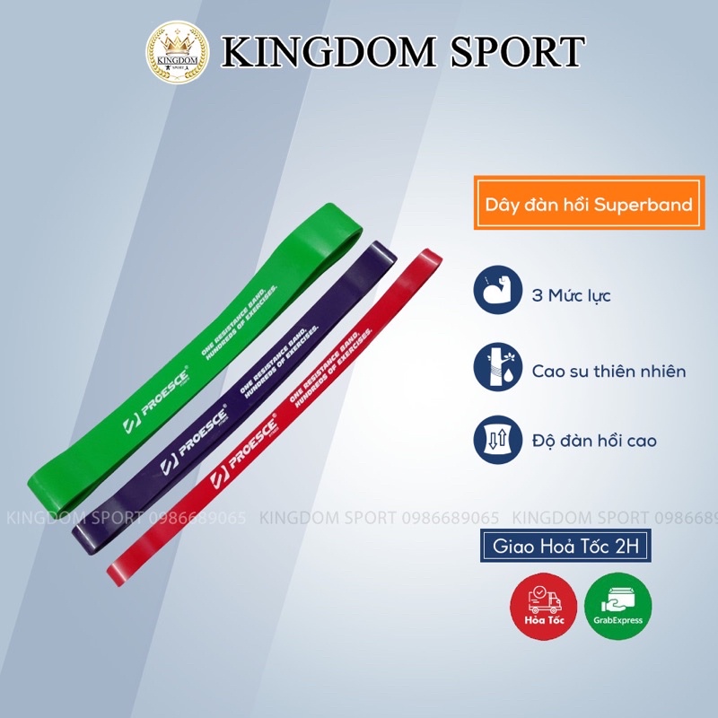 Dây đàn hồi tập mông chân Superband Set 3 dây KINGDOM SPORT