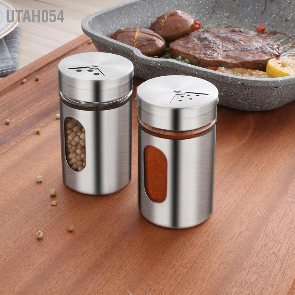 [Hàng Sẵn] Lọ Đựng Bọc Inox 304 Cao Cấp VANDO Hạt Tiêu, Tăm, Gia Vị Cao Cấp, Hũ Thuỷ Tinh【Utah054】