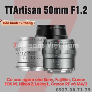 Hình ảnh Ống kính TTArtisan 50mm F1.2 chân dung xóa phông có các ngàm cho Sony E, Canon EOS M, Fujifilm, Nikon Z, Leica L và M4/3