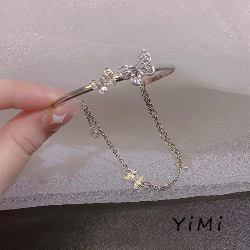 Vòng Tay Chuỗi Xích Hình Bướm Thiết Kế Cao Cấp Dễ Phối Đồ Dành Cho Bạn Gái