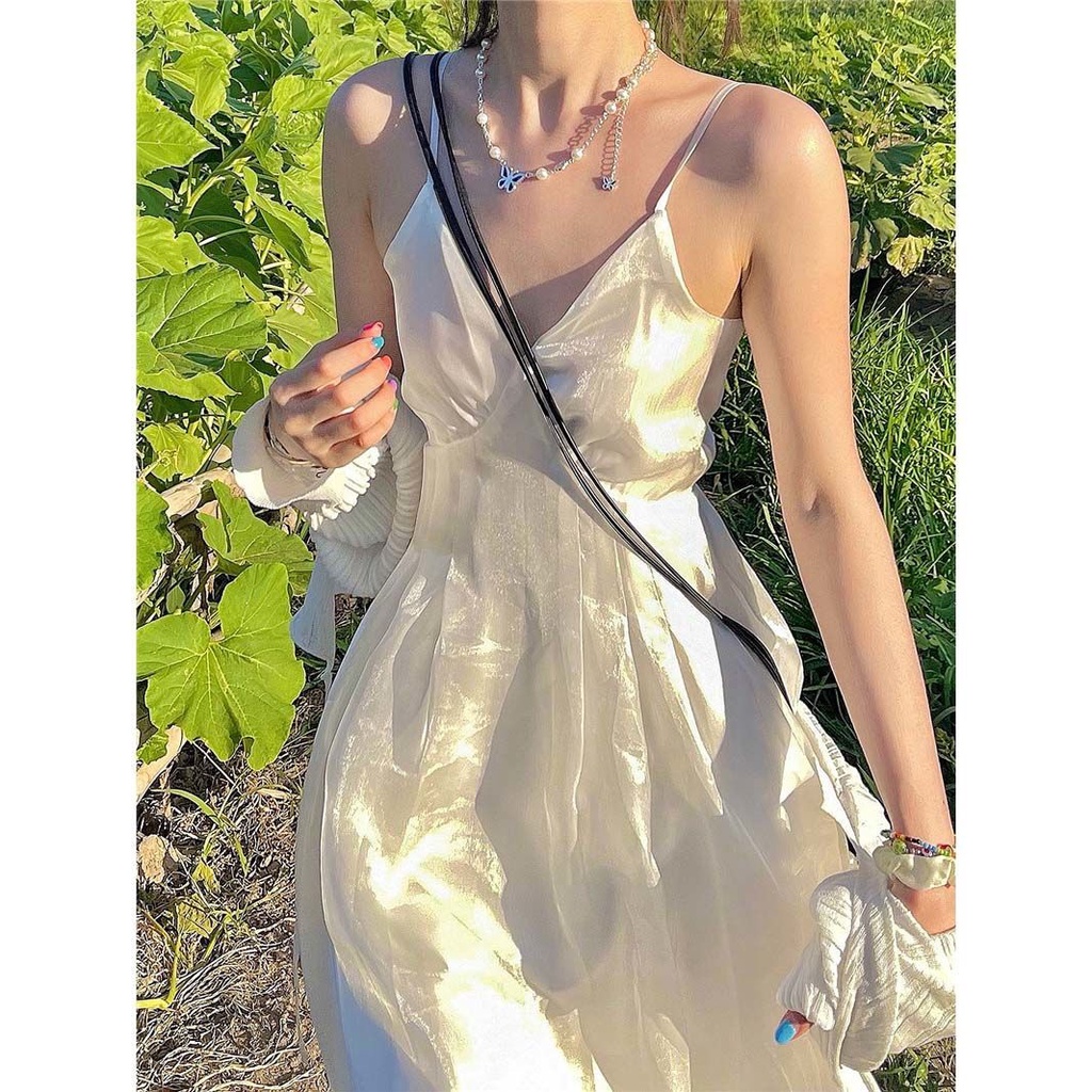 Đầm Cổ Chữ V Hở Lưng Quyến Rũ Thời Trang Xuân Hè Cho Nữ