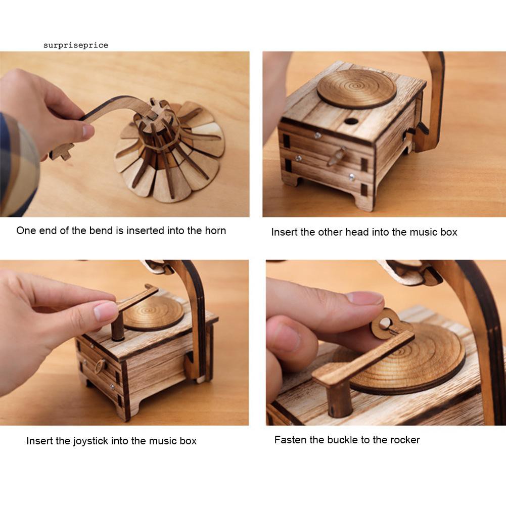 Hộp nhạc bằng gỗ phong cách cổ điển độc đáo dùng cho trang trí nội thất